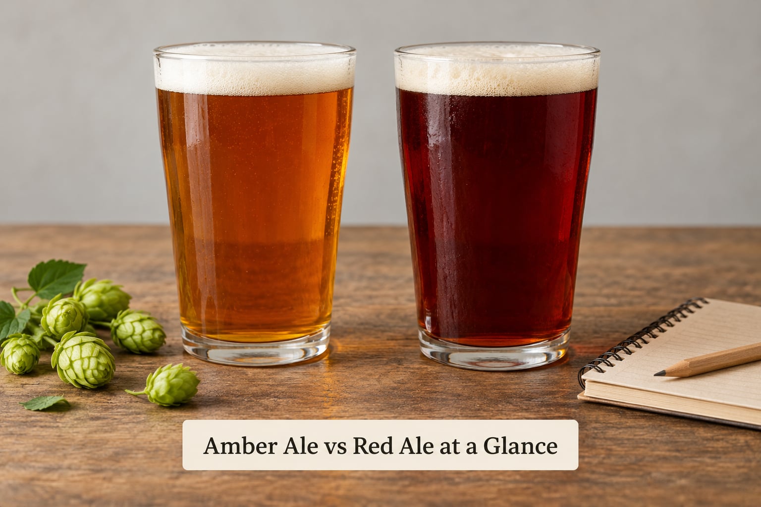 Amber Ale vs Red Ale at a Glance
