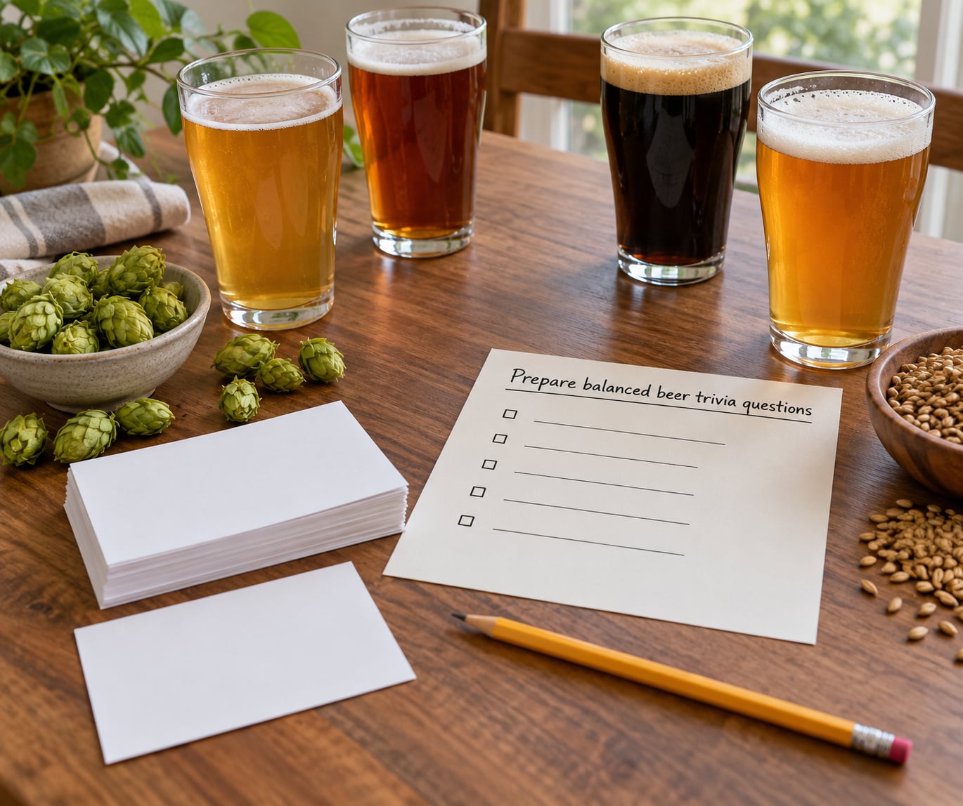 Prepare balanced beer trivia questions