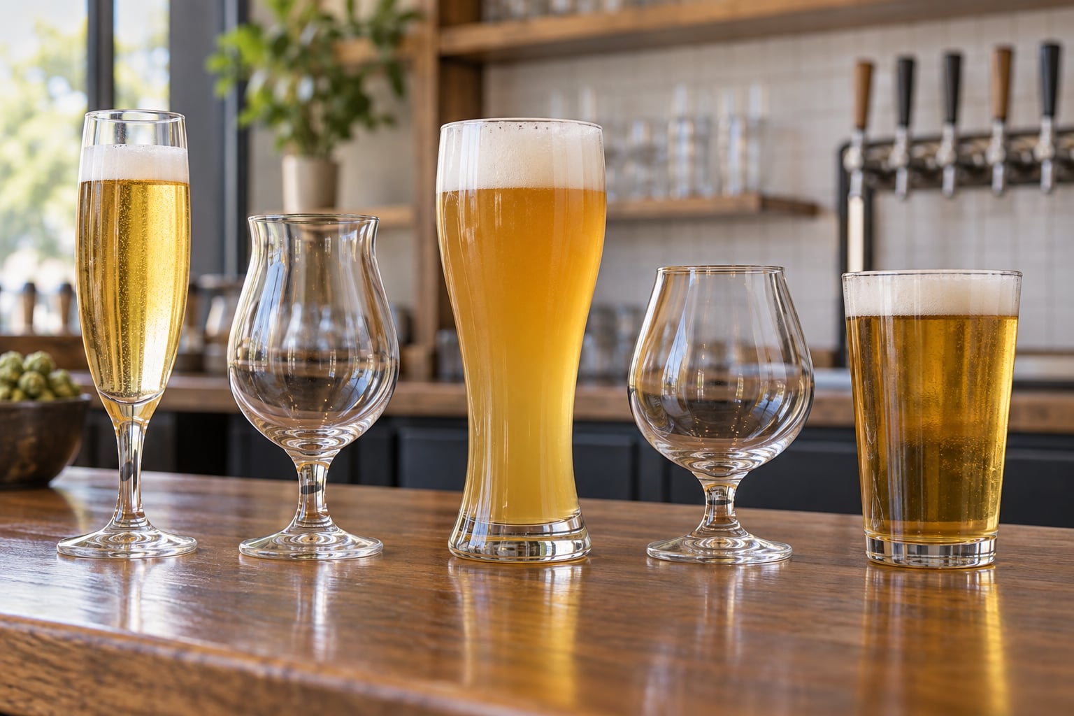 what beer glassware shape does to flavor