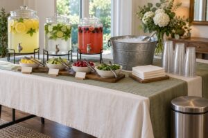 how to set up a self serve drink station