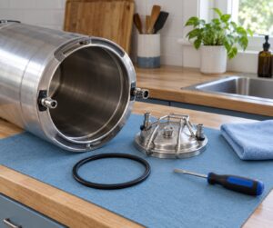how to fix a leaking corny keg lid seal
