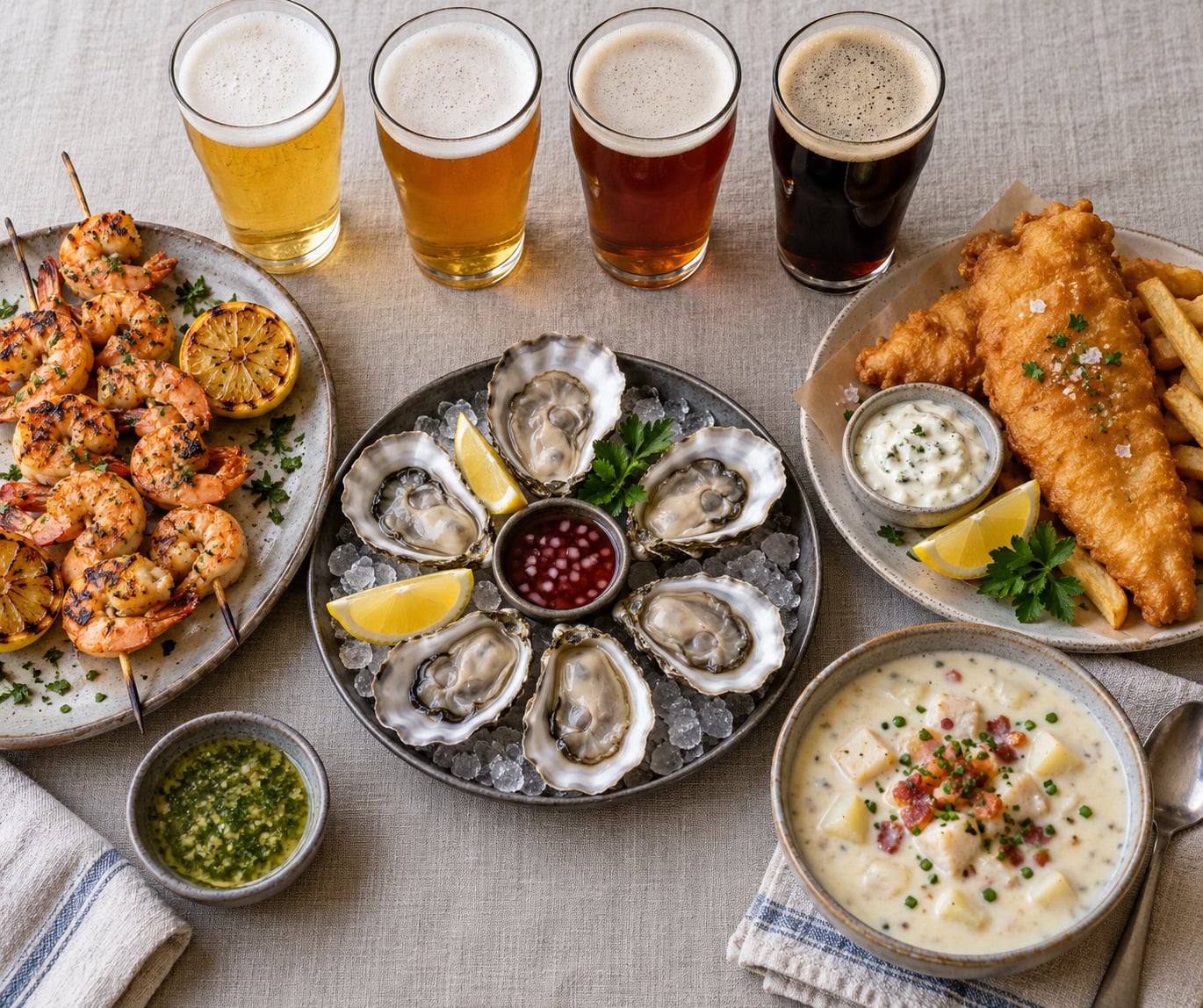 what beer goes with seafood