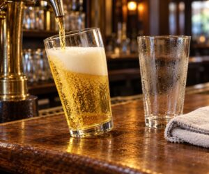 how to properly pour a beer with a head