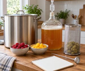 how fruit is added to beer