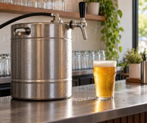 how long does a tapped keg last