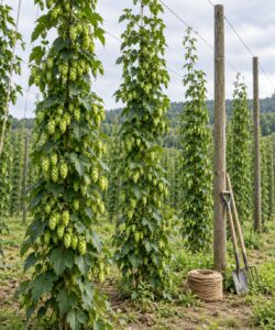 how hops are grown and harvested