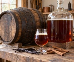 how bourbon barrels change beer flavor