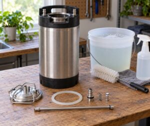 how to clean a corny keg step by step