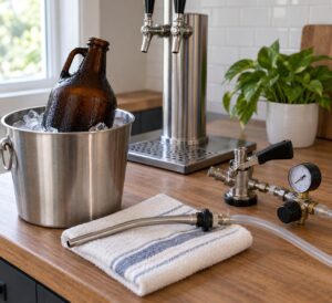 how to fill a growler from a kegerator without foam