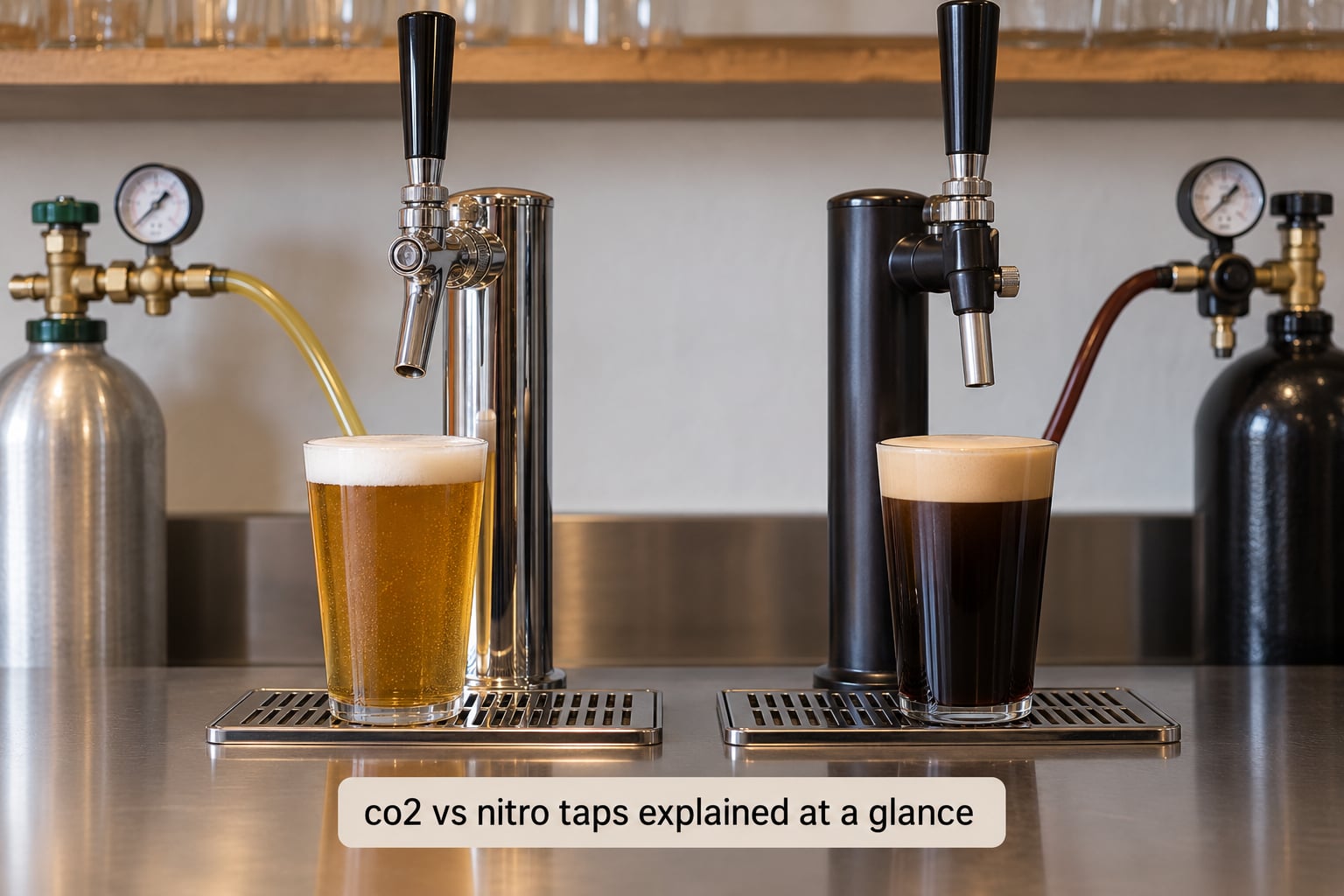 co2 vs nitro taps explained at a glance
