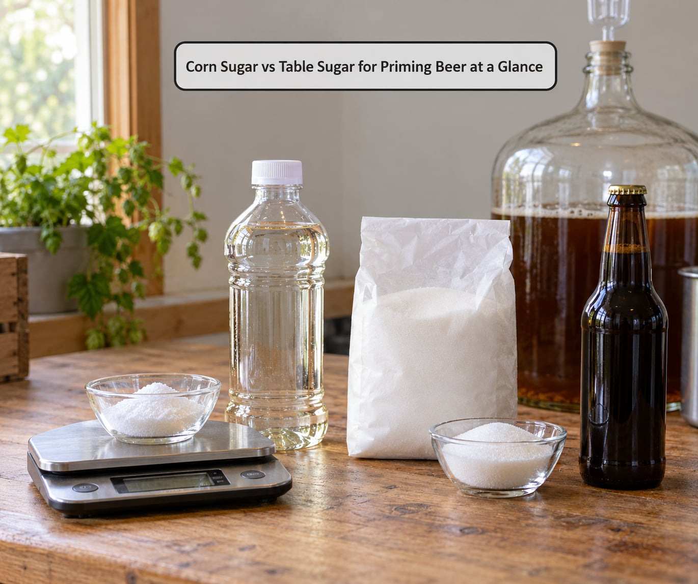 Corn Sugar vs Table Sugar for Priming Beer at a Glance