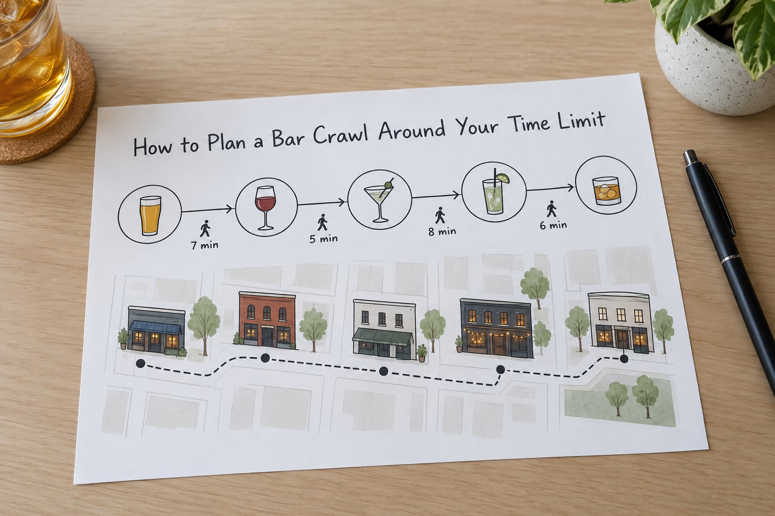 How to Plan a Bar Crawl Around Your Time Limit