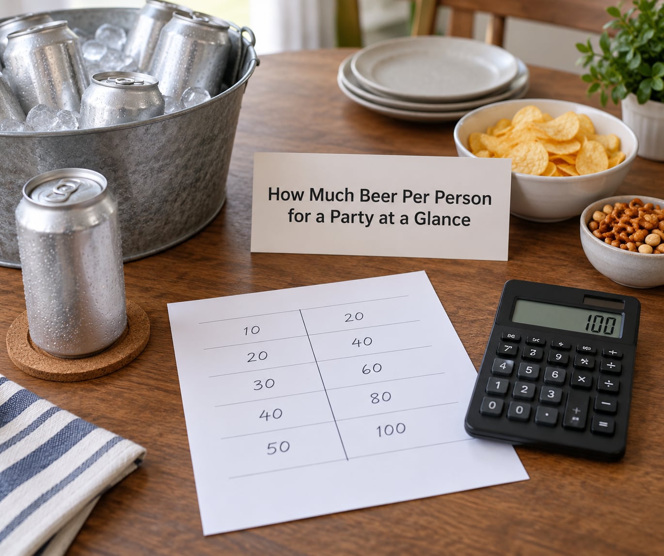 How Much Beer Per Person for a Party at a Glance