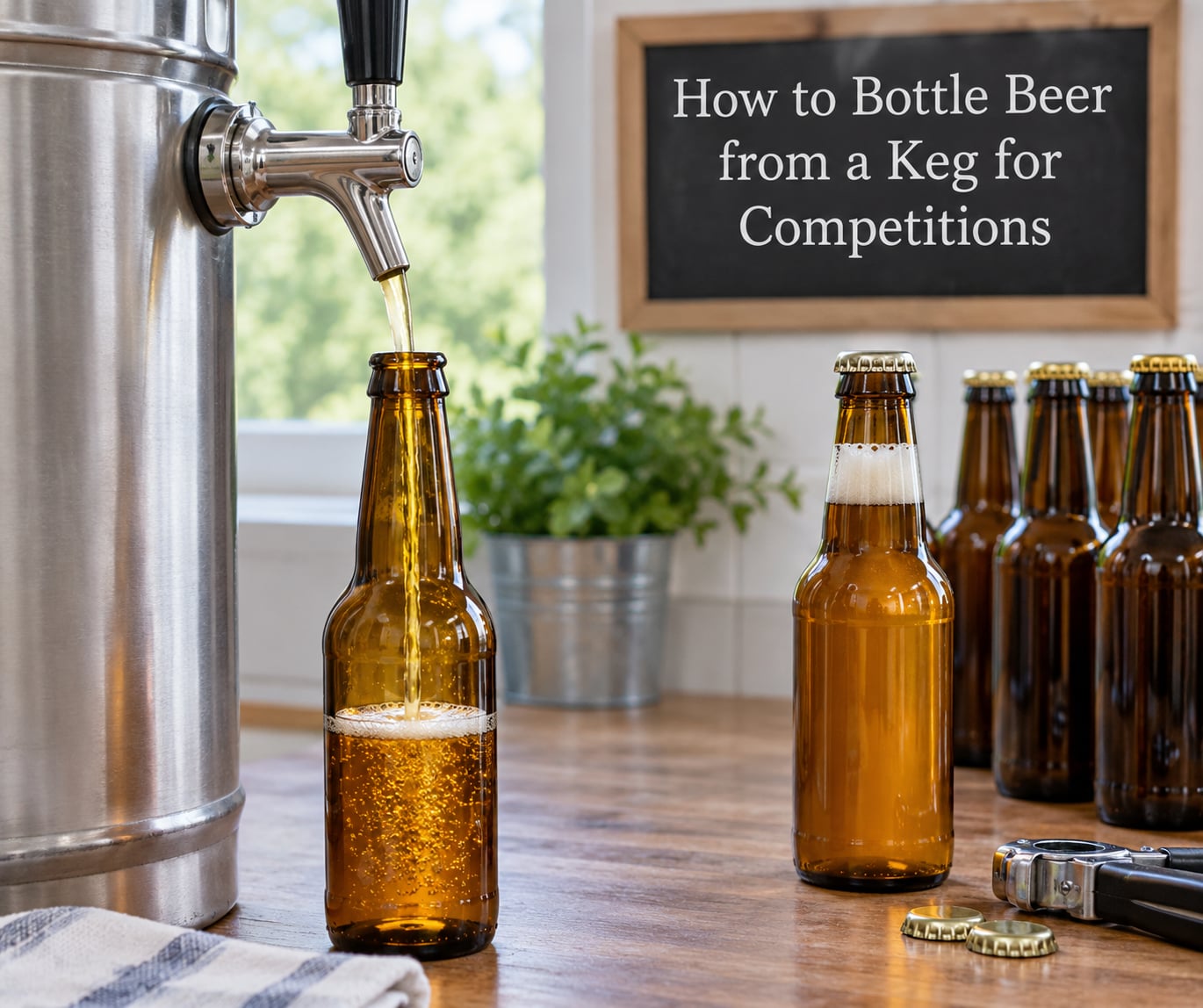 How to Bottle Beer from a Keg for Competitions