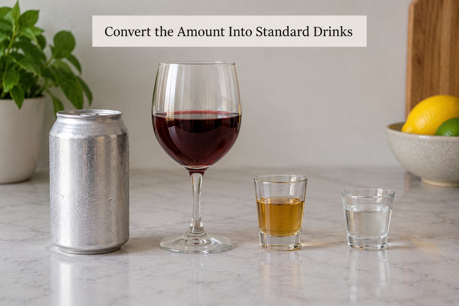 Convert the Amount Into Standard Drinks