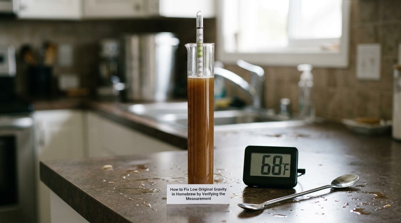 How to Fix Low Original Gravity in Homebrew by Verifying the Measurement