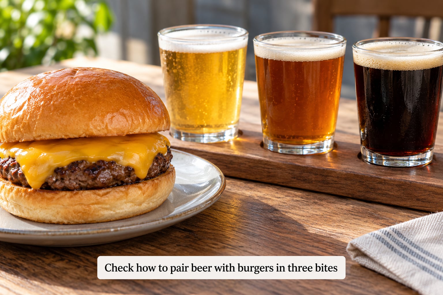 Check how to pair beer with burgers in three bites
