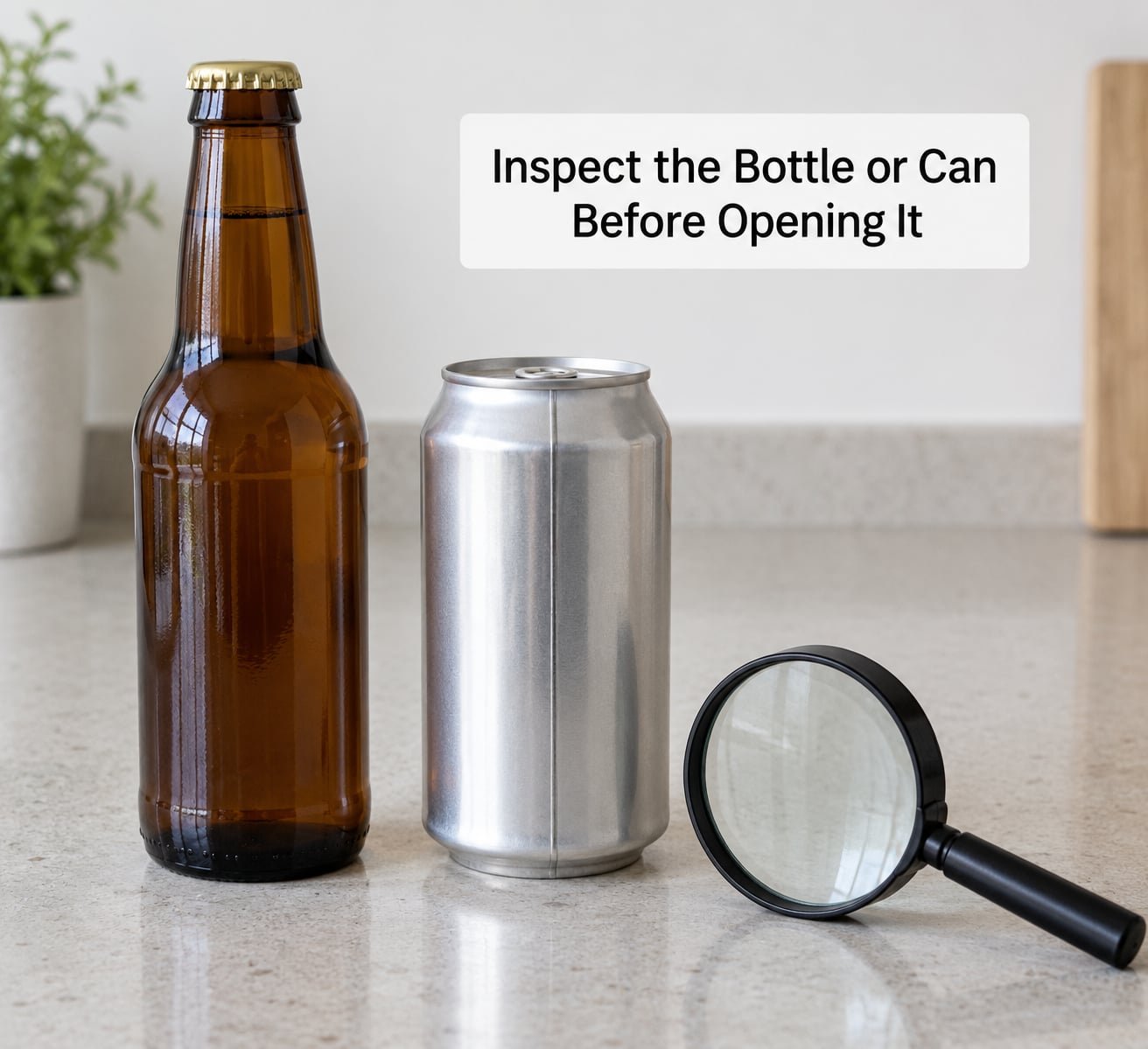 Inspect the Bottle or Can Before Opening It