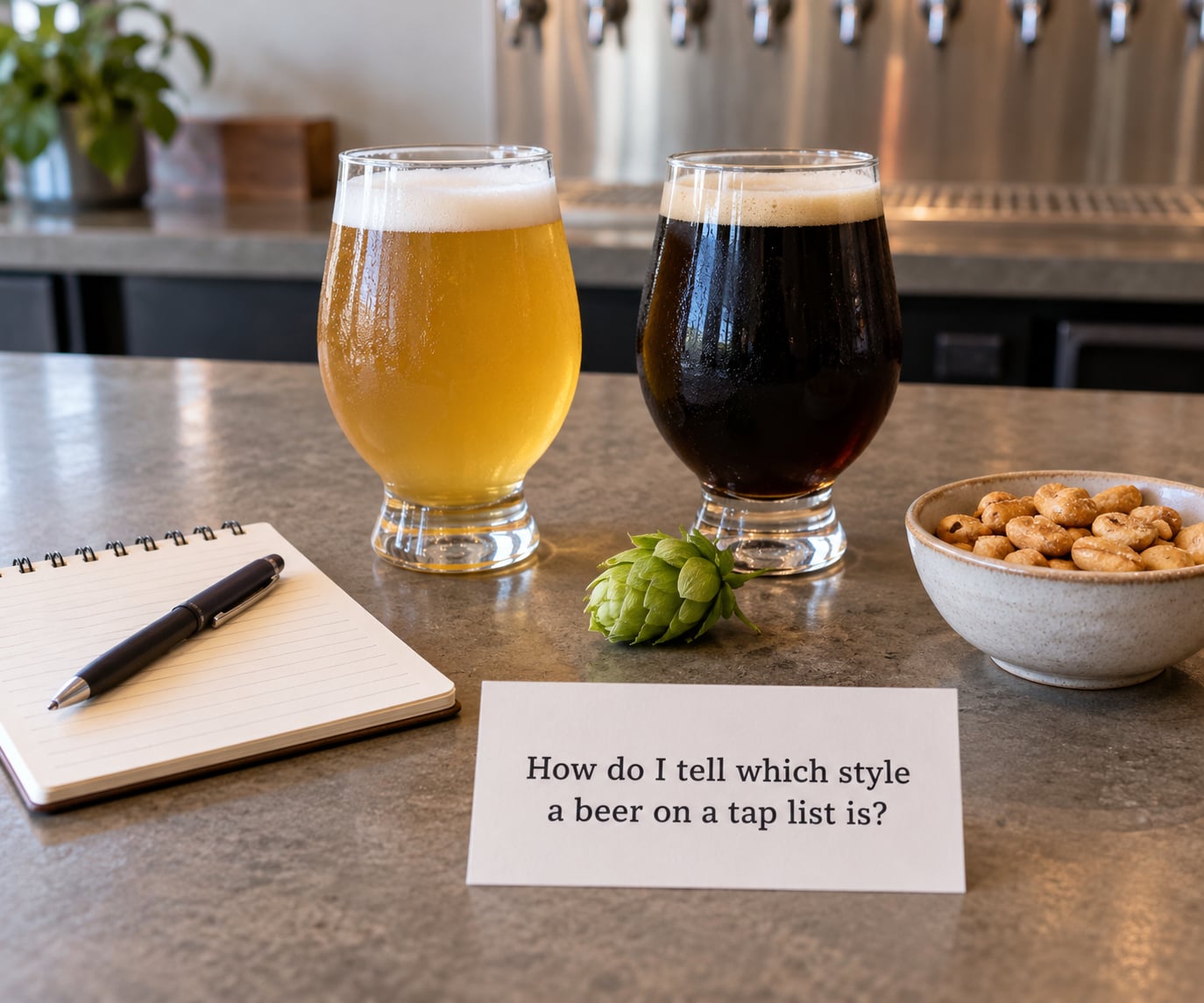 How do I tell which style a beer on a tap list is?