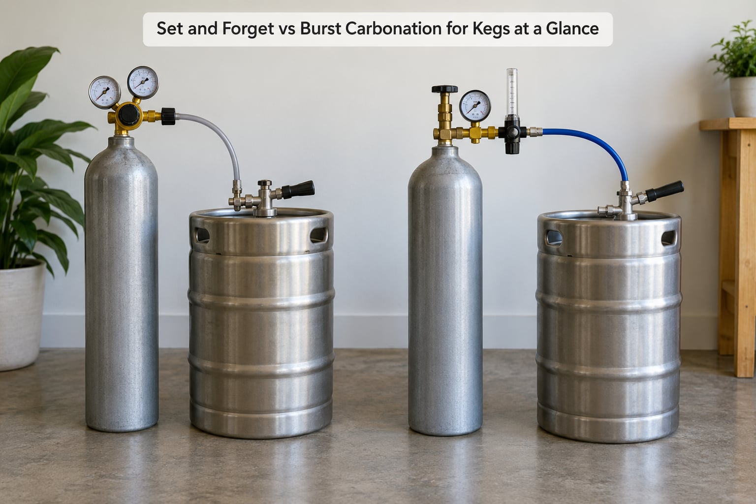 Set and Forget vs Burst Carbonation for Kegs at a Glance