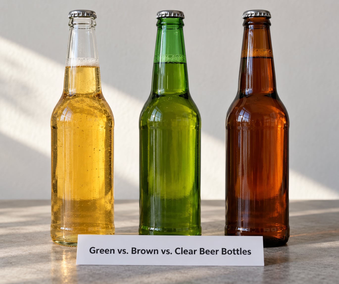 Green vs. Brown vs. Clear Beer Bottles