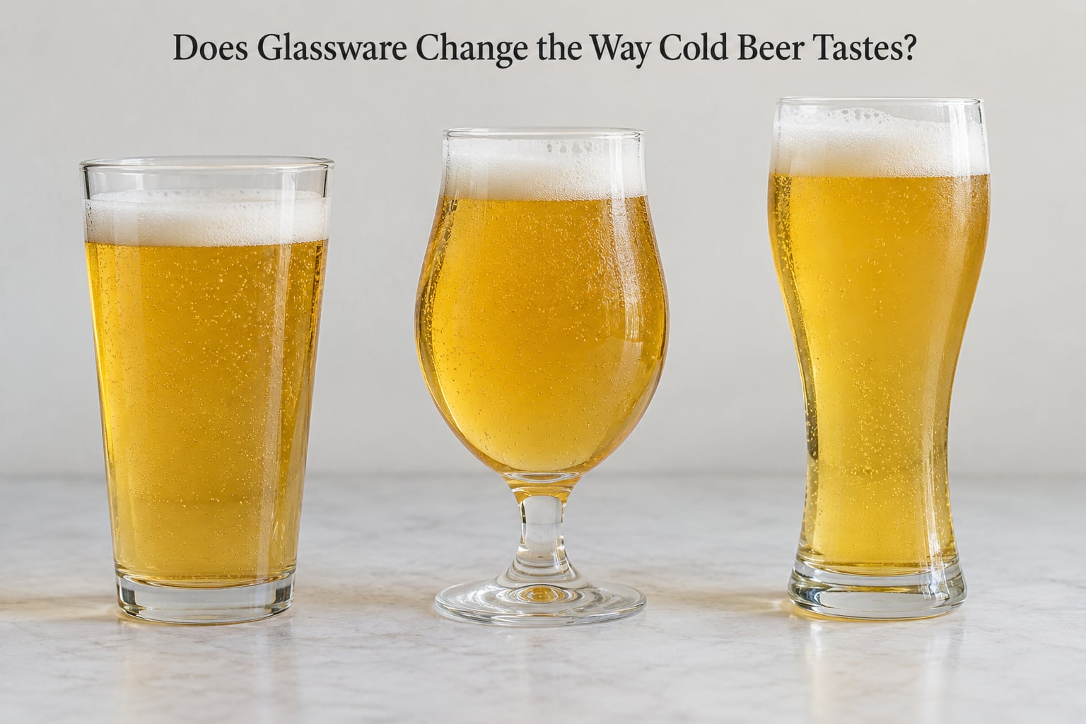 Does Glassware Change the Way Cold Beer Tastes?
